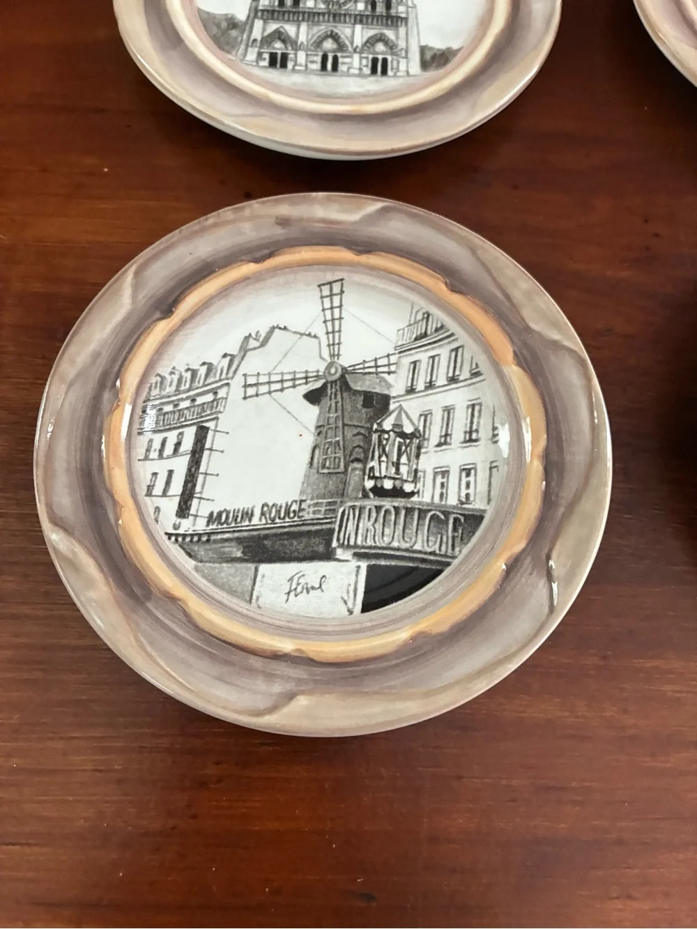 French landmarks mini plates set of 4